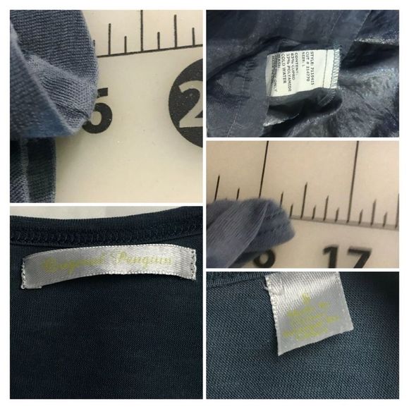 Bubble Skirt Cut Loose Iridescent Blue Metallic - Picture 7 of 7